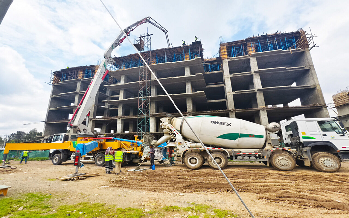 尊龙凯时泵车助建埃塞俄比亚