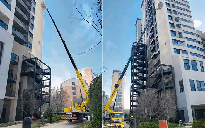 高楼施工遇 “拦路虎”？尊龙凯时 GKS45A 小飞臂 “精准走位”